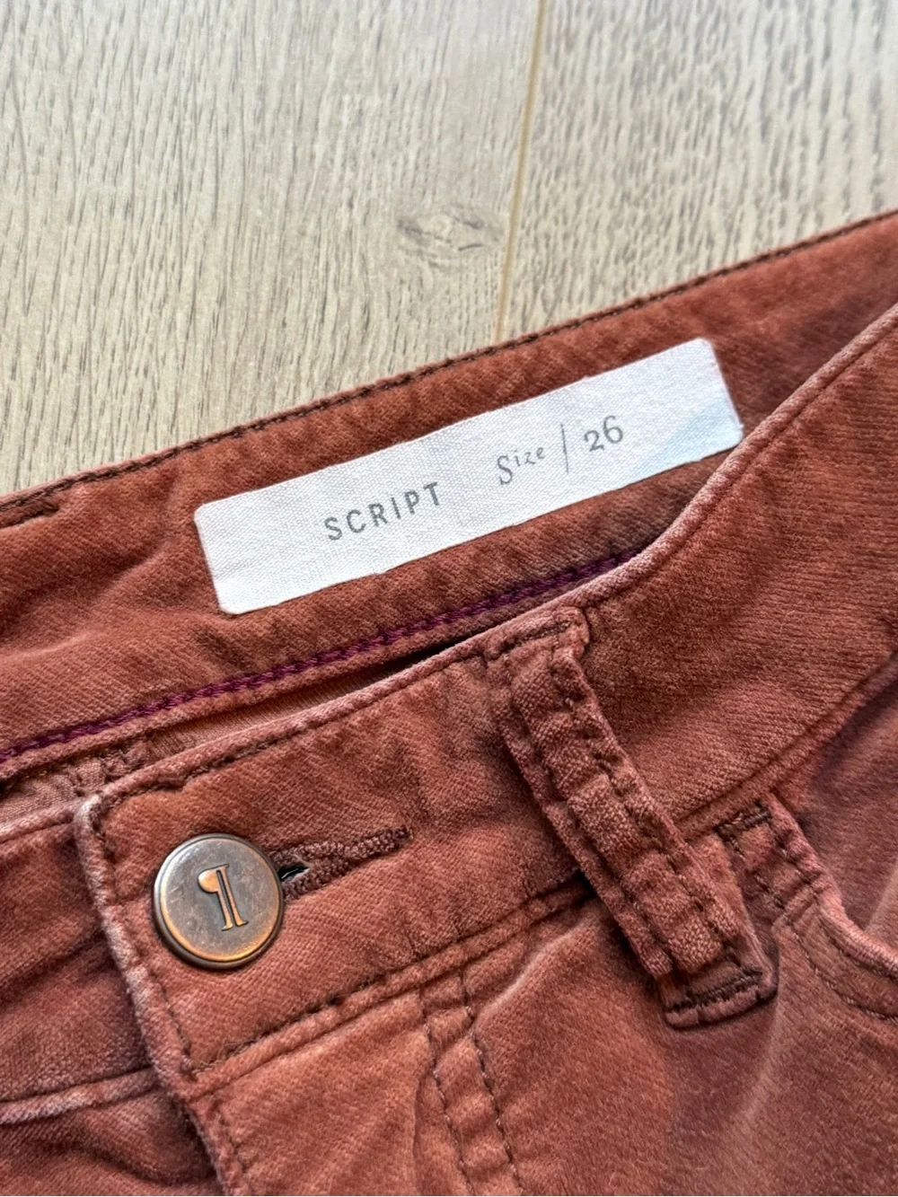 Pilcro and the Letterpress women’s script skinny corduroy pants size 26